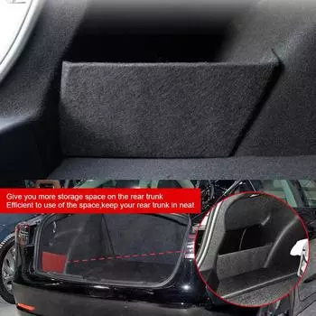 Разделительная доска для Tesla Model 3, держатель для заднего багажника, боковая пластина, автомобильный органайзер, аксессуары для салона автомобиля, безошибочный чёрный