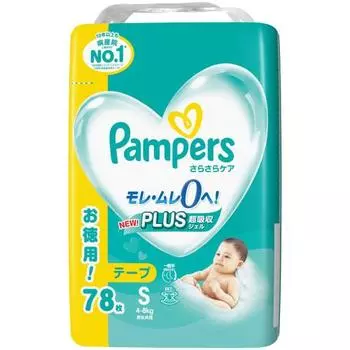 [Размер ленты S] Подгузник Pampers Smooth Care (4~8 кг) 78 штук