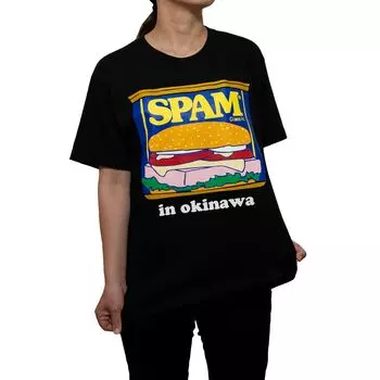 Размер M рубашка SPAM BURGER черная унисекс унисекс рубашка SPAM BURGER местная мужская женская чёрный