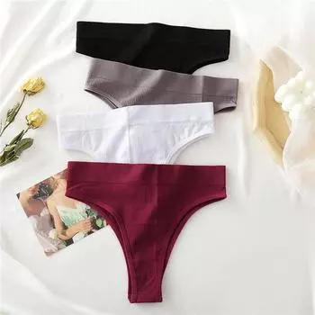 Размер S-XL, женские трусики-стринги, сексуальное нижнее белье, стринги с низкой талией, женские трусы, стринги для девочек, однотонное бесшовное белье с Т-образной спинкой S-m&1pc чёрный