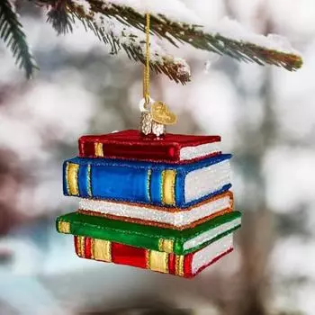Разноцветная книжная полка, украшение для книжной полки, рождественская елка, подвесное украшение, акриловый кулон для праздника