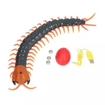 RC Simulation Centipede Модель Страшный Пульт Дистанционного Управления Scolopendra Насекомые Трюковые Игрушки Черный