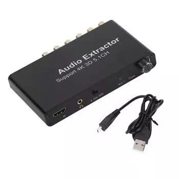 RCA o Extractor 4K 3D 5.1CH HD Мультимедийный Интерфейс Аналоговый o Конвертер для PS4 DVD HD TV