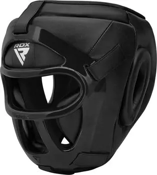 RDX Maya Hyde Leather Boxing MMA Protector Headgear UFC Fighting Head Guard Sparkling Helmet S Black чёрный