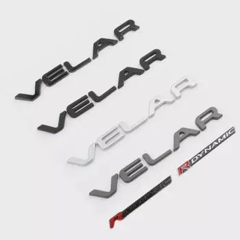 RDYNAMIC VELAR Буквенная эмблема Автомобильные наклейки Наличие Ремонт Аксессуары Багажник Логотип Babel RDYNAMIC- Red black