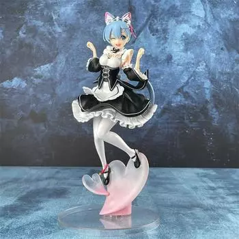 ре:Zero Rem Maid с кошачьими ушками Аниме Фигурка Украшения
