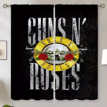 Ready Curtains Cheap Things With Free Shipping for Home Interior Curtains Guns N Roses Partition Cover Curtain Tiebacks Shades W50xH70cmx2pcs-CL