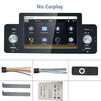 REAKOSOUND 1 Din 5 CarPlay Радио Автомобильный стерео Bluetooth MP5-плеер Android-авто Hands Free A2DP USB FM-приемник Аудиосистема 160 no carplay 160