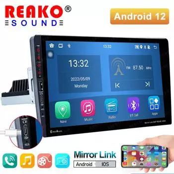 REAKOSOUND 9-дюймовый автомобильный радиоприемник на базе Android, авторадио, 1Din, универсальный Wi-Fi, GPS, аудио-мультимедийный плеер для Hyundai Nissan Toyota Kia стерео