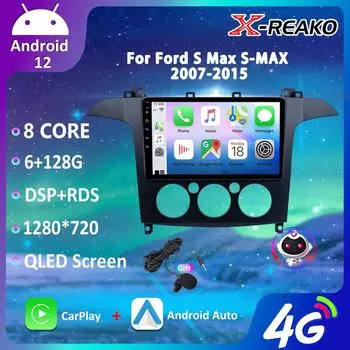 REAKOSOUND для Ford S Max S-MAX 2007-2015 автомобильный радиоприемник мультимедийный видеоплеер GPS стерео Carplay Auto Android