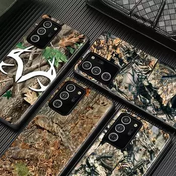 Чехол-камуфляж Real Tree для Samsung Galaxy S22 S21 S20 Ultra Plus Pro S10 S9 S8 4G 5G TPU мягкий черный силиконовый чехол для телефона Capa Samsung S22 Ultra