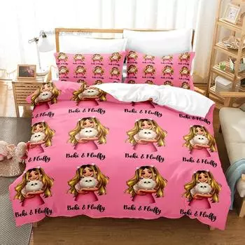 Rebekah Wing Merch Beki & Fluffy Bedding Set Single Twin Full Queen King Size Bed Set Aldult Kid Bedroom Duvetcover Sets 3D 70x133cm 2pcs