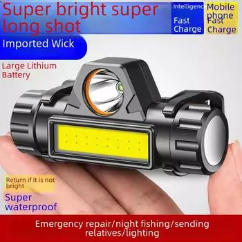 Rechargeable LED Headlamp: Super Bright, Long-Range, Head-Mounted Light for Night Fishing and Mining 00