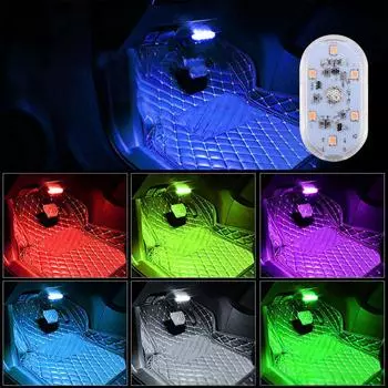 Rechargeable Magnetic Touch Light LED Interior Light Reading Lamp Mini USB Charge Car Foot Ambient Lights Car Interior lamp