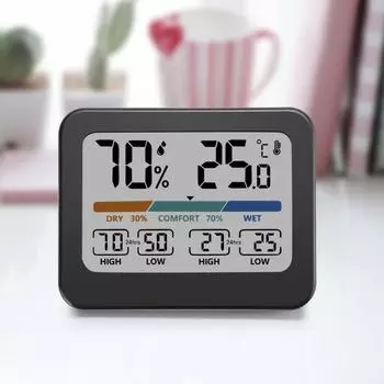 Recording Temperature Humidity Meter High and Low Temperature Hygrometer Gauge Indoor Temperature Humidity Meter