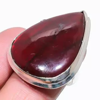 Red Labradorite Gemstone Handmade 925 Sterling Silver Jewelry Ring Size 7.5 G7r32