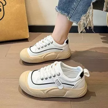 Red platform dad shoes women s spring 2025 new versatile soft leather soft sole women s ugly cute casual sports shoes 35