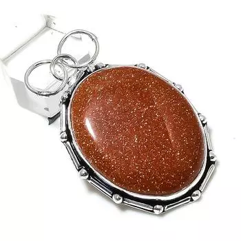 Red Sunstone Gemstone Handmade 925 Sterling Silver Jewelry Pendant 2.17 B8t29