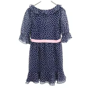 RED VALENTINO Dot Pattern Five-quarter sleeve Frill Knee-length dress Women Used