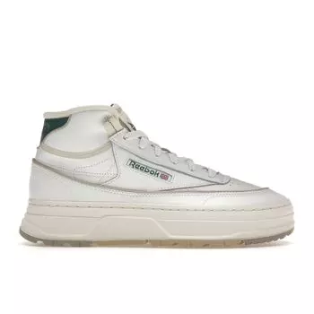 Reebok Club C Geo Mid White Dark Green Женские кроссовки Cloud-White Chalk GZ4936 39