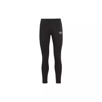 Reebok Леггинсы женские облегающие спортивные леггинсы Identity Cotton Solid со средней посадкой черного цвета GL2557 XS