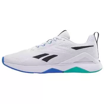 Reebok Nanoflex TR 2.0 Белый Черный Unleashed Зеленый Мужские Кроссовки Обувь-Белый 100205403 40