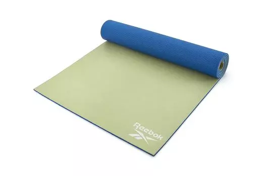 Reebok Reversible Yoga TKS91RB100 Mat, 6mm, Blue/Green,