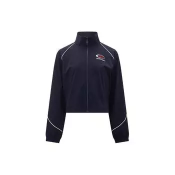 Reebok Спортивная куртка с цветными блоками и воротником-стойкой на молнии, женская куртка, темно-синяя 24SRC104WGN2 S