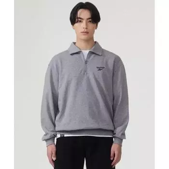Reebok Толстовка Vector Half Zip Up, меланж, серый 95