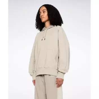 Reebok Толстовка Woven Block с капюшоном бежевого цвета M
