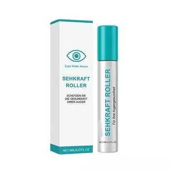 Refreshing Eye Roller For Hydration & Firming, Soothing Gel With Hyaluronic Acid & Mint Extract, Portable Massage Stick For Dark Circles & Puffiness