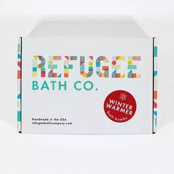 Беженцы Bath Co.. Разнообразие наборов бомбочек для ванны, зимний согревающий набор 70,9 г, поддержка трудоустройства беженцев в США