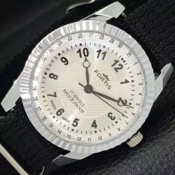REFURBISHED HAND-WINDING SWISS MENS SILVER COLOR DIAL WATCH a431661-2 R108-a431661