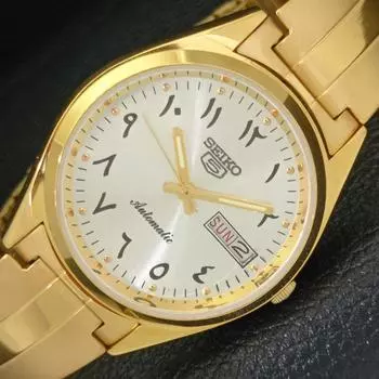 REFURBISHED JAPAN SEIKO 5 6309 AUTOMATIC MENS ARABIC SILVER DIAL WATCH a427204-2 QRL-a427204