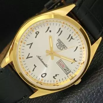 ВОССТАНОВЛЕННЫЕ МУЖСКИЕ ЧАСЫ SEIKO 5 AUTOMATIC 6309 JAPAN ARABIC SILVER DIAL a427205-2 QRL-a427205