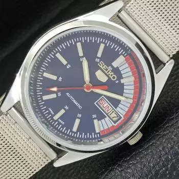 ВОССТАНОВЛЕННЫЕ SEIKO 5 AUTOMATIC 6309A JAPAN MENS CИНИЙ ЦИФЕРБЛАТ a427325-2 QRL-a427325