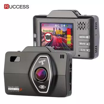 Регистратор RUCCESS 3 в 1 радар, GPS и видеокамера 1080P