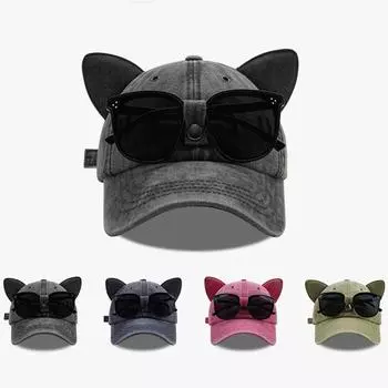 Регулируемые хлопковые солнцезащитные шляпы Snapback в стиле ретро, фуражка в стиле хип-хоп, бейсбольные кепки с ушками пилота