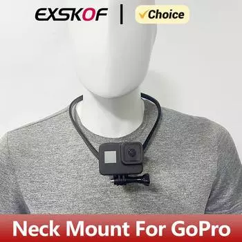 Регулируемый держатель для ожерелья на шею для GoPro Hero 12 11 10 9 8 7 6 5 4 Insta360 X2 X3 DJI Osmo аксессуары для экшн-камер