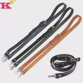 Регулируемый ремень через плечо из натуральной кожи, сменный 2 x (102-127) cm чёрный