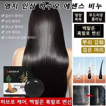 Reishi Ginseng Hausoo Dyeing Essence Soap Мягкий шампунь от выпадения волос 100 г Обеспечивает питание корней волос 1+1