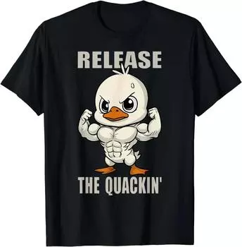 Release The Quackin Duck Gym Weightlifting Bodybuilder T-Shirt Graphic T Shirts Women Unisex Clothing Streetwear Camisetas 4XL чёрный
