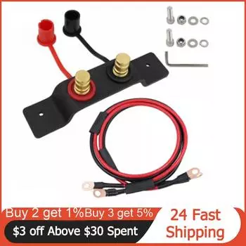 Relocation Battery Jump Post for Can Am Maverick X3 UTV Car Battery Jumper Terminals Charging Tools Kits with Cable чёрный