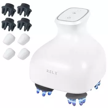 RELX EMS Head Spa IPX7 Водонепроницаемый косметический прибор для ухода за кожей головы Щетка для ухода за кожей головы Подарок Уход за кожей головы (Отечественный производитель) (Матовый белый)