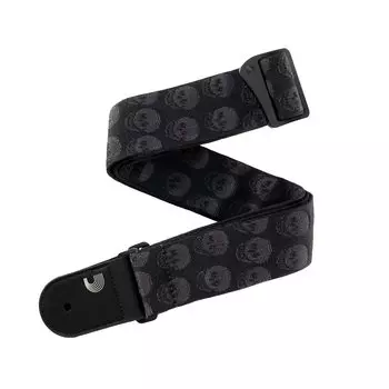 Ремень для гитары, плетеный, Skulls, черный, трубчатый, 50TB00 [D Addario] []