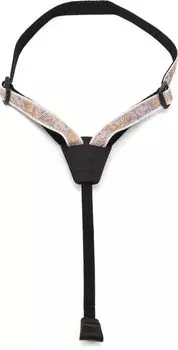Ремень для укулеле Jacquard Cradle Ремень для укулеле с узором пейсли 19UKE07 D Addario Серый/Оранжевый [] чёрный