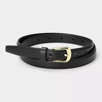 Ремень GU by Uniqlo с металлической пряжкой и геометрической пряжкой