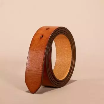Ремень из коровьей кожи первого слоя, модный кожаный ремень с пряжкой 110cm-130cm чёрный