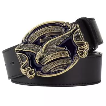 Ремень мужской джинсовый с металлической пряжкой Cowboy 90cm