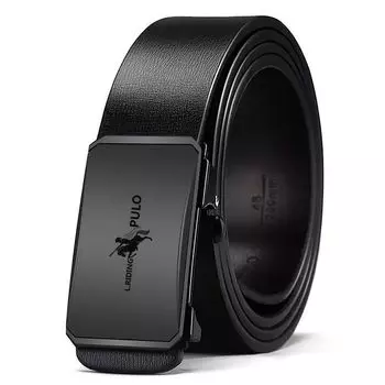 Ремень PULO Belt с автоматической пряжкой, удобный и прочный, повседневный, в корейском стиле, модный ремень 110cm чёрный